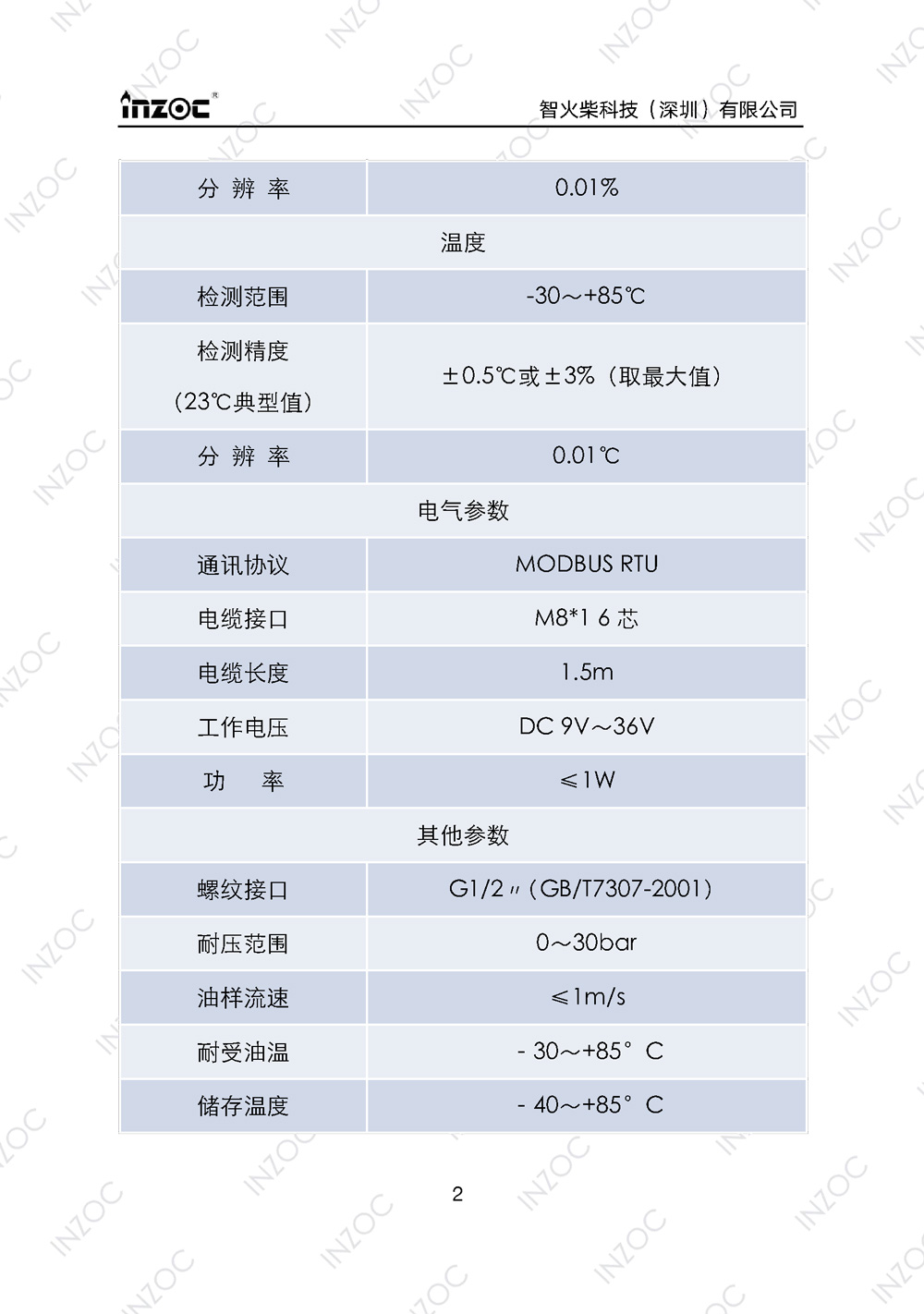 油液含水率傳感器使用說(shuō)明書